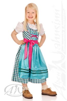 Spieth & Wensky Kinderdirndl 3tlg. - LENI, Petrol, 110