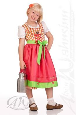 Spieth & Wensky Kinderdirndl 3tlg. - ROTKÄPPCHEN, Lachs, 164