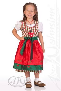 Spieth & Wensky Kinderdirndl 3tlg. - ROTKÄPPCHEN, Rot, 128