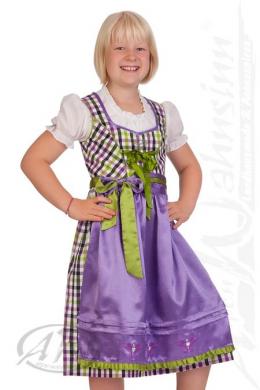Spieth & Wensky Kinderdirndl 3tlg. - TRAPEZ, Lila, 140