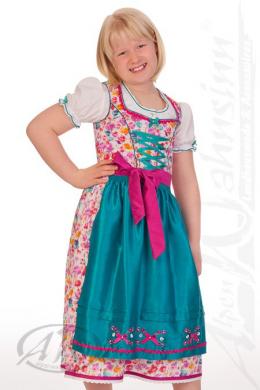 Spieth & Wensky Kinderdirndl 3tlg. - WALDINE, Petrol, 116