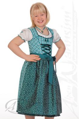 Spieth & Wensky Kinderdirndl 3tlg. - WICHTEL, Petrol, 98