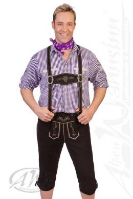 Spieth & Wensky Kniebundlederhose - RICK, Schwarz, 58