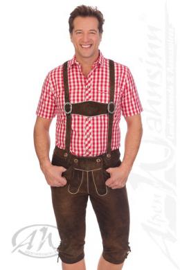 Spieth & Wensky Kniebundlederhose - WIRT, Kastanie, 52