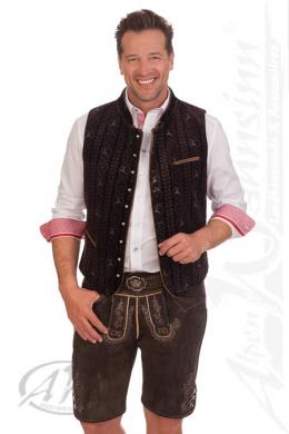 Spieth & Wensky Lederhose Herren kurz - ALEX, Pfeffer, 44