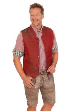 Spieth & Wensky Lederhose Herren kurz - ALEX, Stein, 62