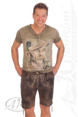 Spieth & Wensky Lederhose Herren kurz - BIBERACH, Marone, 64