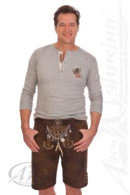 Spieth & Wensky Lederhose Herren kurz - ERTUS, Kastanie, 50