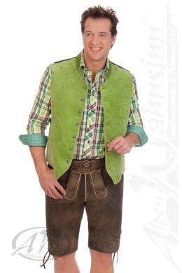 Spieth & Wensky Lederhose Herren kurz - FRANZL, Schiefer, 56