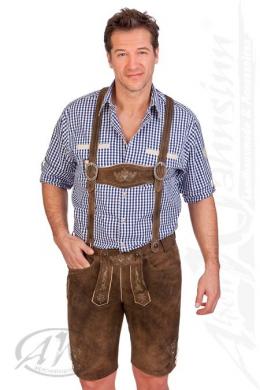 Spieth & Wensky Lederhose Herren kurz - ZENO, Bisam, 46