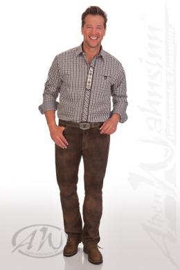 Spieth & Wensky Lederhose lang - TASSILO, Schiefer, 50