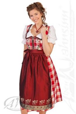 Spieth & Wensky Midi Dirndl 2tlg. - NOLDA - mittel, Chili, 42