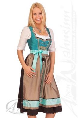 Spieth & Wensky Midi Dirndl 2tlg. - ROSEMARIE/MIDI, Türkis, 32
