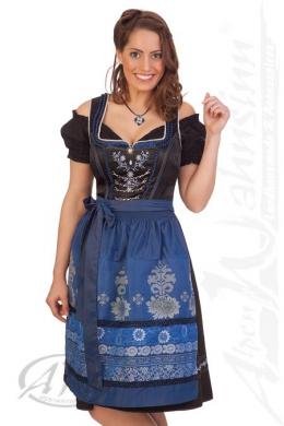 Spieth & Wensky Midi Dirndl 2tlg. - THERESA, Blau, 46
