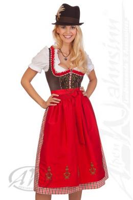 Spieth & Wensky Midi Dirndl 2tlg. - TIRA, Kirschrot, 44