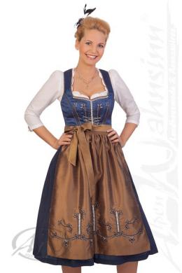 Spieth & Wensky Midi Dirndl 2tlg. - WANDA, Blau, 36