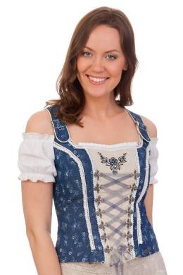 Spieth & Wensky Miederbluse - MURR, Jeansblau, 54
