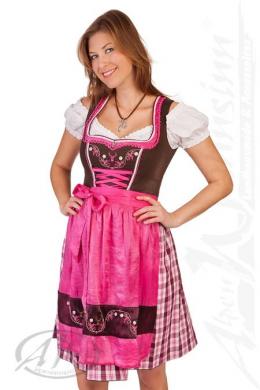 Spieth & Wensky Mini Dirndl 2tlg. - MONIKA, Brombeer, 36