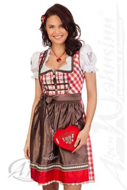 Spieth & Wensky Mini Dirndl 3tlg. - SCHWAN, Rot, 40