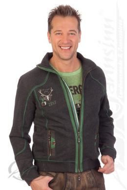 Spieth & Wensky Sweatjacke Herren - BODENSEE, Grün, XXXL