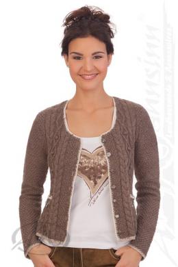Spieth & Wensky Trachten Strickjacke - AIDA, Nuss, XXXL