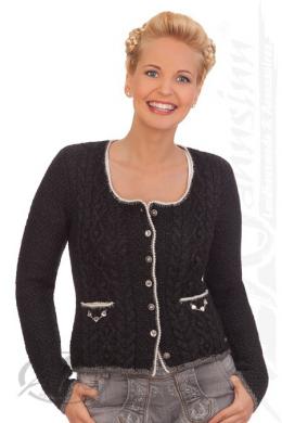 Spieth & Wensky Trachten Strickjacke - AIDA, Schwarz, XL