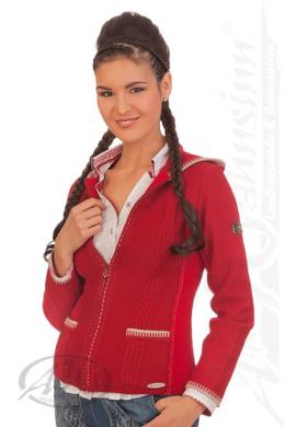 Spieth & Wensky Trachten Strickjacke - APOLDA, Rot, XS