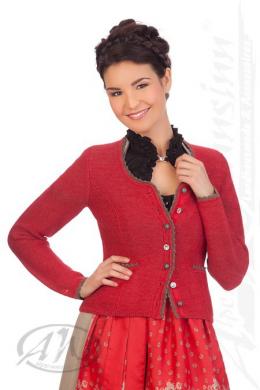 Spieth & Wensky Trachten Strickjacke - BALTIK, Mohn, M