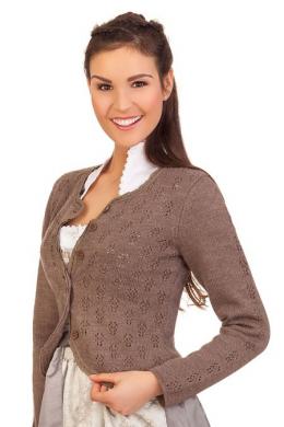 Spieth & Wensky Trachten Strickjacke - ENRICA, Nuss, S
