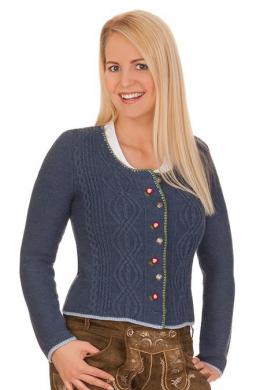 Spieth & Wensky Trachten Strickjacke - FANCY, Jeansblau, S
