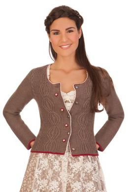 Spieth & Wensky Trachten Strickjacke - FANCY, Nuss, M