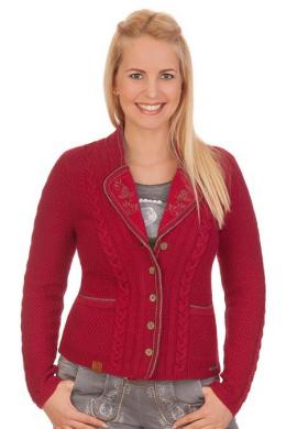 Spieth & Wensky Trachten Strickjacke - FARCHANT, Weinrot, XXL