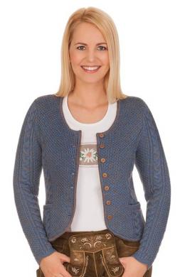 Spieth & Wensky Trachten Strickjacke - FRANCES, Hellblau, XXL