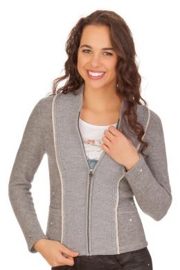 Spieth & Wensky Trachten Strickjacke - GIA, Grau, S