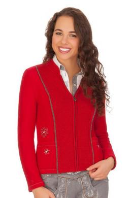 Spieth & Wensky Trachten Strickjacke - GIA, Rot, XL