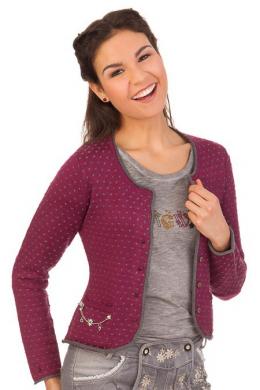 Spieth & Wensky Trachten Strickjacke - GRACE, Beere, XXXL
