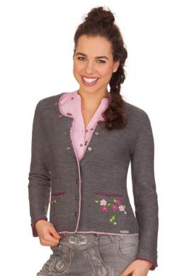 Spieth & Wensky Trachten Strickjacke - GRACELLA, Mittelgrau, L