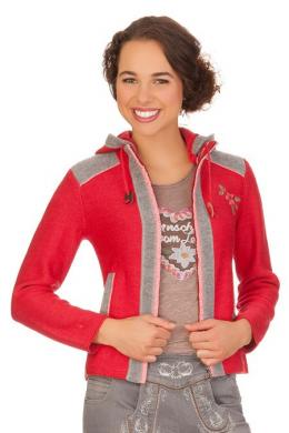 Spieth & Wensky Trachten Strickjacke - GRAINET, Mohn, XXL
