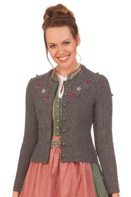 Spieth & Wensky Trachten Strickjacke - HERSBRUCK, Mittelgrau, S