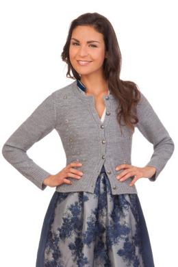 Spieth & Wensky Trachten Strickjacke - MADEIRA, Hellgrau, XS