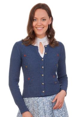 Spieth & Wensky Trachten Strickjacke - MADEIRA, Jeansblau, XXL