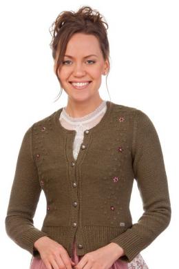 Spieth & Wensky Trachten Strickjacke - MADEIRA, Oliv, M