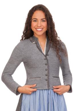 Spieth & Wensky Trachten Strickjacke - MALTA, Hellgrau, M
