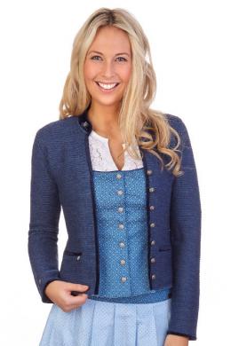 Spieth & Wensky Trachten Strickjacke - MALTA, Jeansblau, L