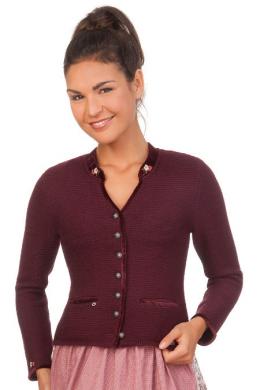 Spieth & Wensky Trachten Strickjacke - MALTA, Weinrot, L