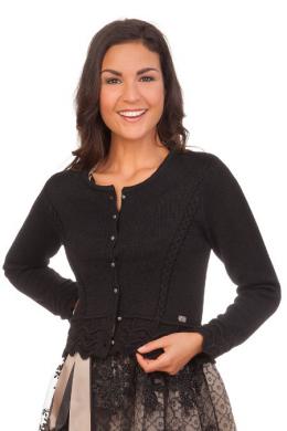 Spieth & Wensky Trachten Strickjacke - MINZE, Schwarz, XL