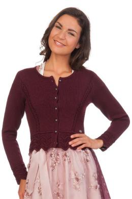 Spieth & Wensky Trachten Strickjacke - MINZE, Weinrot, L
