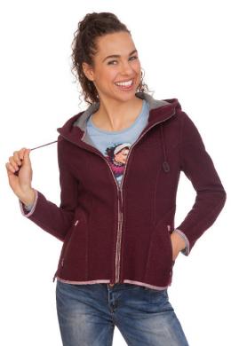 Spieth & Wensky Trachten Strickjacke - MISTEL, Weinrot, 48