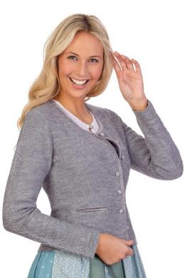 Spieth & Wensky Trachten Strickjacke - NARITZ, Hellgrau, XXL