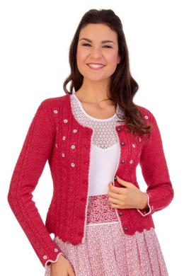 Spieth & Wensky Trachten Strickjacke - NOSTALGIE, Himbeer, XS